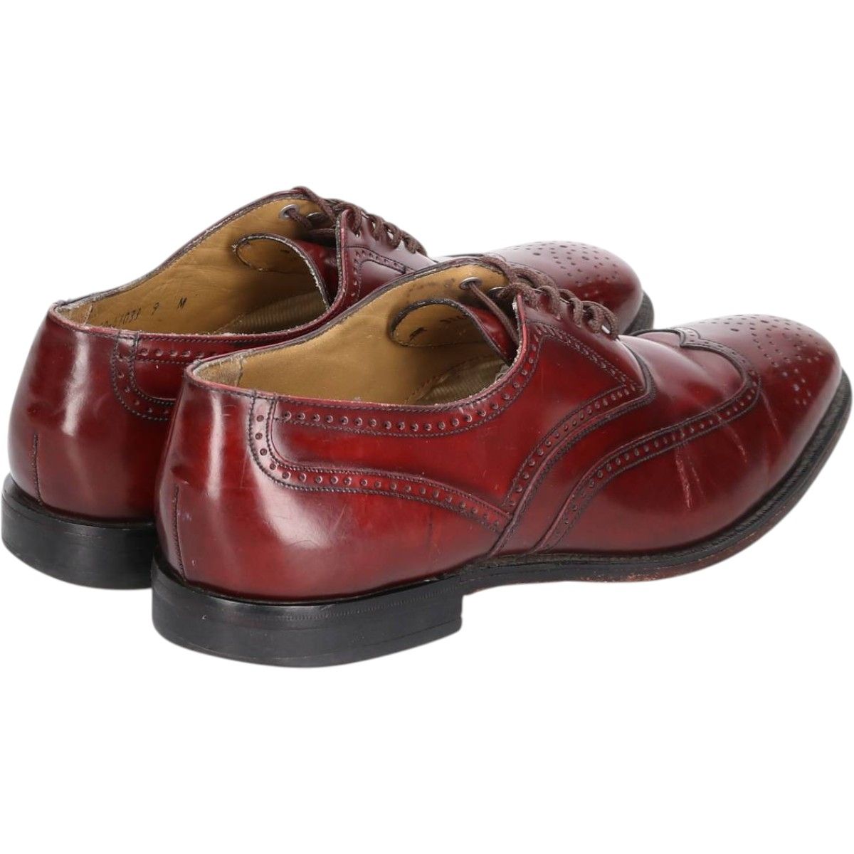 高品質で激安通販！  古着 ジョンストンアンドマーフィー JOHNSTON-MURPHY ウイングチップシューズ 9 M メンズ27.0cm相当|saa013955
