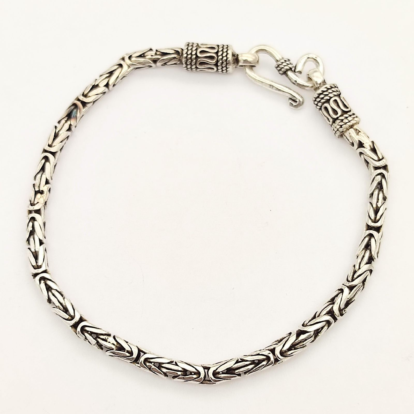 美品】デザインチェーンブレスレット STERLINGSILVER シルバー