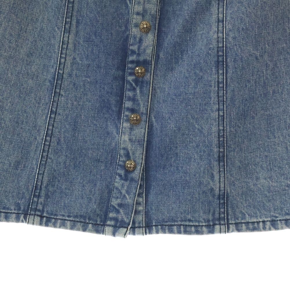 クロムハーツ クロスボールボタンデニムスカート CHROME HEARTS (クロムハーツ) クロスボールボタンデニム