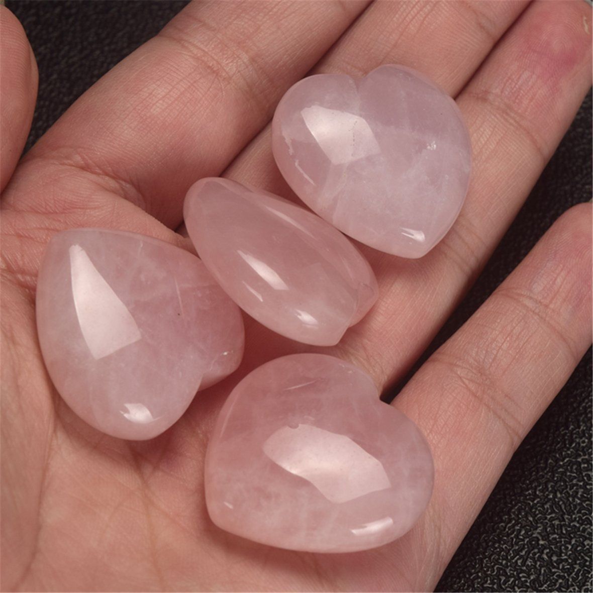 【売約済 HMPK 】大玉ローズクォーツ（ピンク水晶）恋愛運スピリチュアル 数量限定】5pcsセット アクセサリー パワーストーン お守り 恋愛