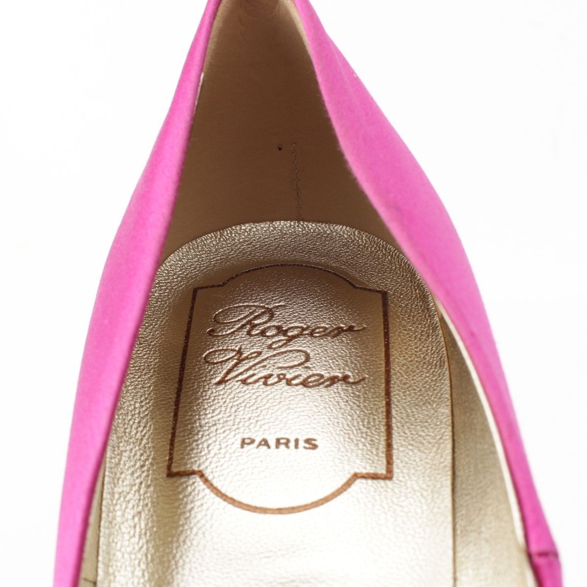 ロジェヴィヴィエ Roger Vivierスクエアバックルパンプス 37パテント