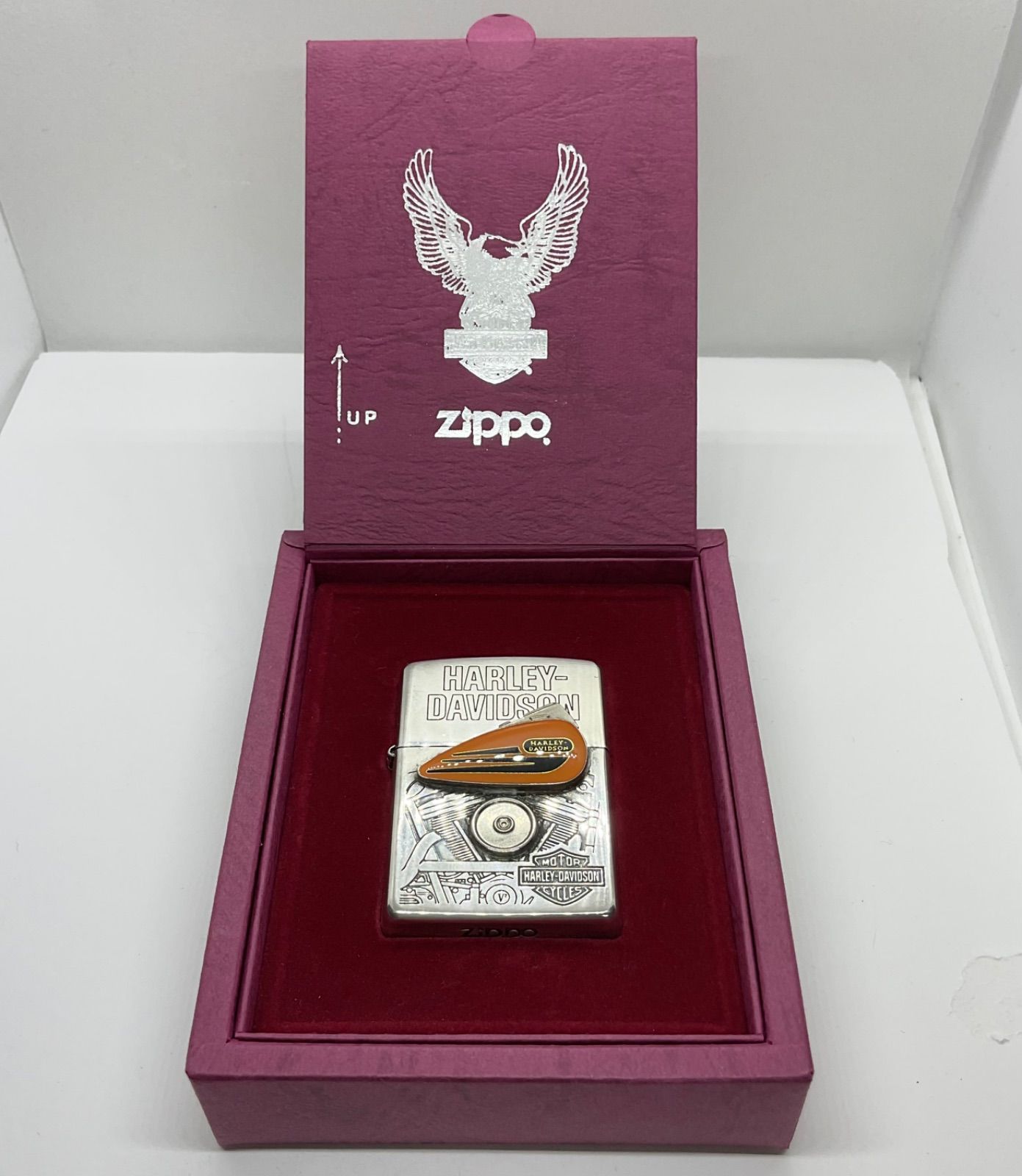 ジッポーハーレーダビッドソン、　ビンテージ1995年？ ZIPPO ジッポー ハーレーダビッドソン 1995年製 タンクモチーフ