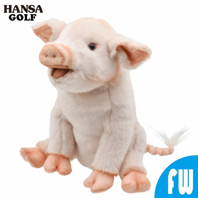 HANSA Golf FW Headcover Pig Pisces Fairway Wood BH8340 Plush Toy Hansa Present Animal Dog Cat Bird Rabbit Animal Doll Cute Driver Head Club Character Premium Set Recommended
