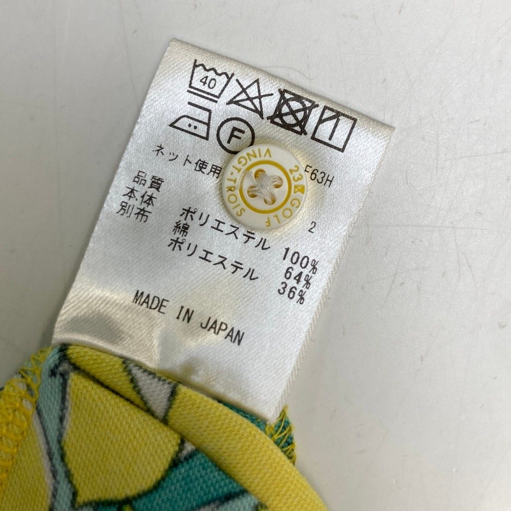 サイズ：1 23区GOLF ニジュウサンクゴルフ  半袖ポロシャツ 花柄 イエロー系 [240101446277] ゴルフウェア レディース ストスト 23区GOLF ニジュウサンクゴルフ 半袖ポロシャツ 花柄 ブルー系 1