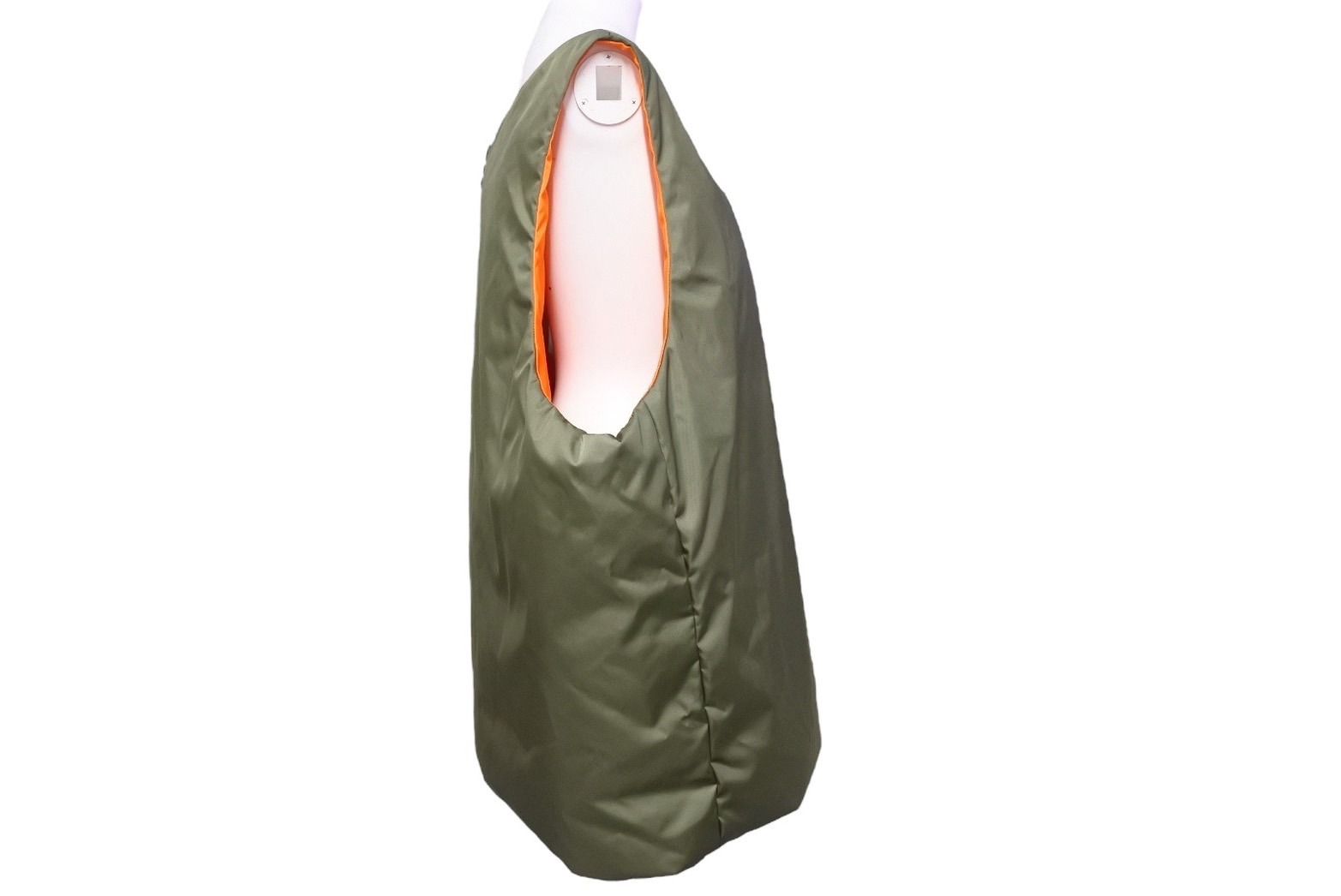 新品同様 PRADA プラダ パテッド ナイロン ダウンベスト 23AW カーキ