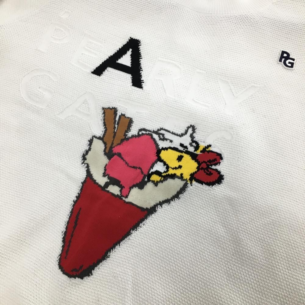 PEARLY GATES - パーリーゲイツ×PEANUTS セーター 白 ニット ウッドストック レディース 1(M) ゴルフウェア 2024年モデル 関東エリア限定 PEARLY GATES パーリーゲイツ×PEANUTS セーター 白 ニット ウッドストック