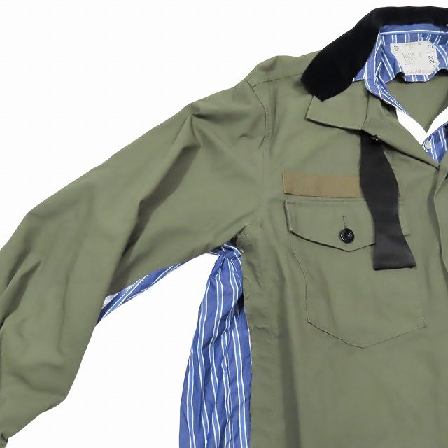 20SS 2020年製 サカイ sacai FABRIC COMBO SHIRTS レイヤード  