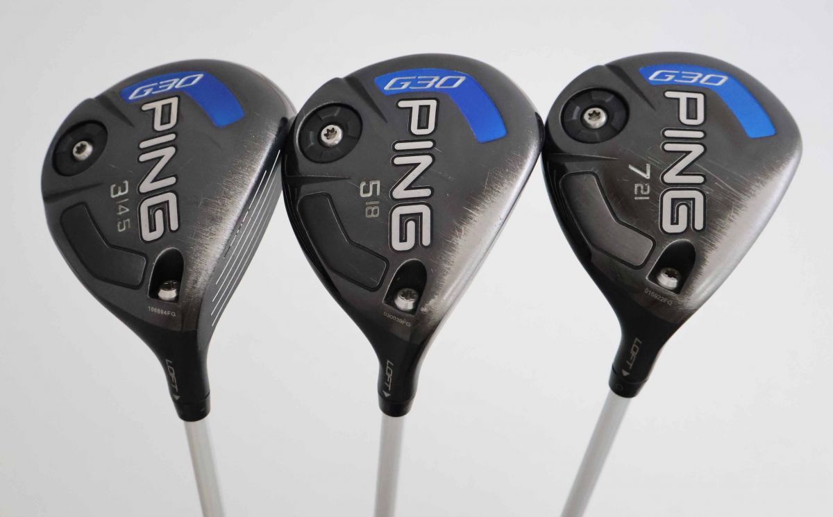 訳有激安！【3W＆5W＆7W　3本セット】PINGピン　G30フェアウェイウッド　VTSプロフォース 5カーボン　R　(73098