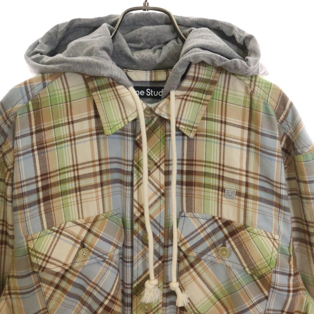 【お値下げ】Acne Studiosチェック柄ショート フード シャツジャケット お値下げ】Acne Studiosチェック柄ショート フード シャツ