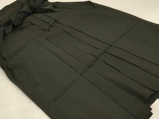 平和屋着物＊夏物 男性 行灯袴 縞 正絹 AABC6916jd