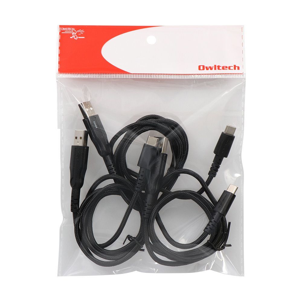 owlte出品　3点セット アウトレット/お得な3本セット！】急速充電3A対応 Type-A to C