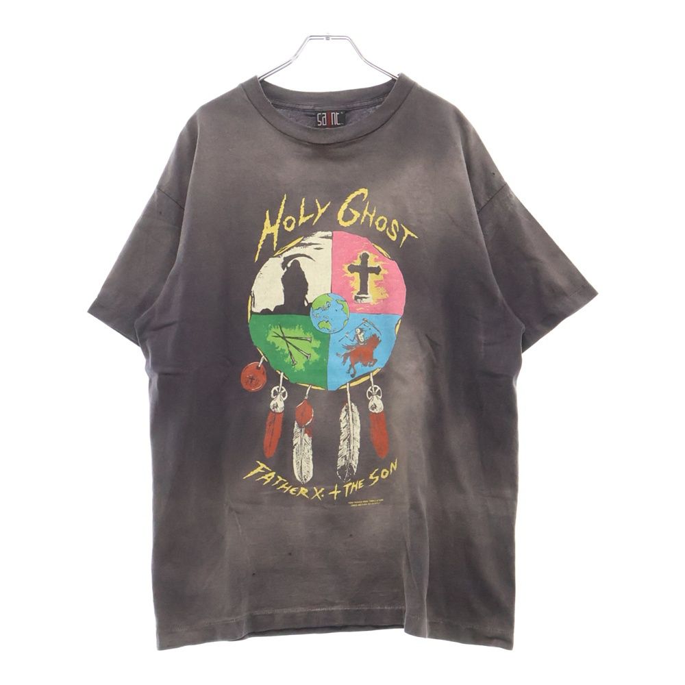 セントマイケル サイズ:XL  24SS  SM-YS8-0000-C43 ヴィンテージ加工ホーリーゴーストプリントTシャツ 中古 SB01 SAINT MICHAEL (セントマイケル) 24SS ヴィンテージ加工ホーリー