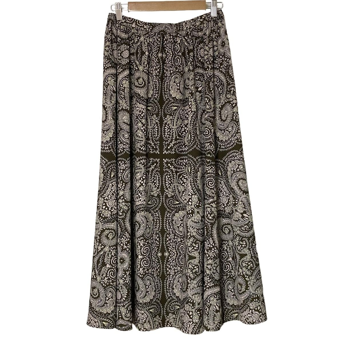 theory luxe セオリーリュクス ロングスカート サイズ038 M レディース - カーキ×ライトピンク×マルチ マキシ丈