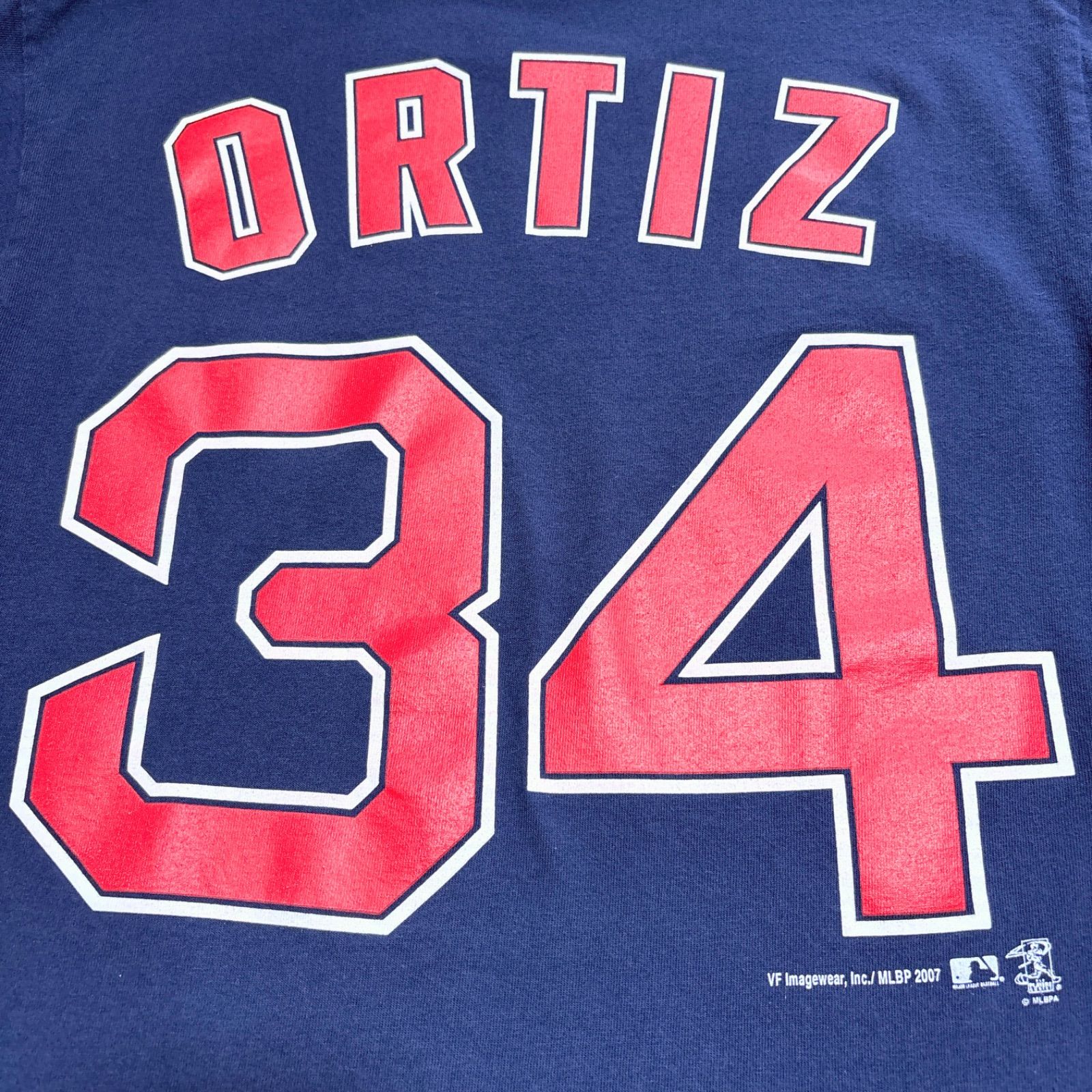 DELTA MLB Boston RedSox ボストン・レッドソックス オルティス プリント Tシャツ S メジャーリーグ USA古着