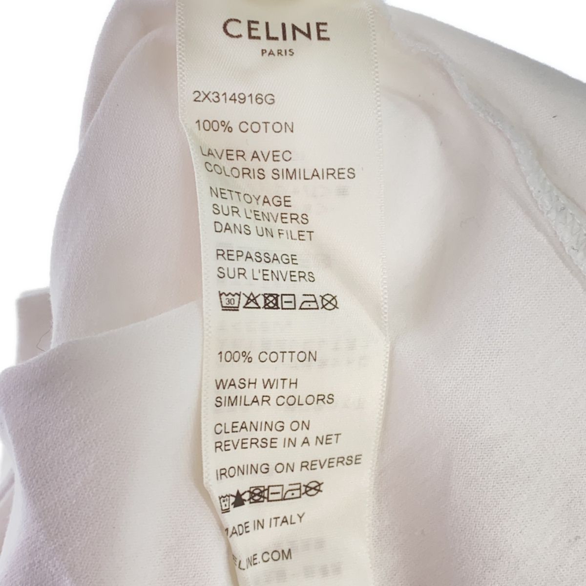 CELINE セリーヌ ロゴ Tシャツ 白 ホワイト 2X314916G ブランド CELINE セリーヌ ロゴ Tシャツ 白 ホワイト 2X314916G ブランド