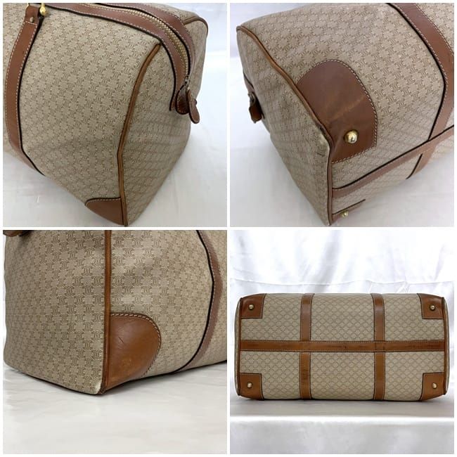 CELINE】W50cm ボストンバッグ 旅行鞄 マカダム PVC ベージュ 【公式通販】