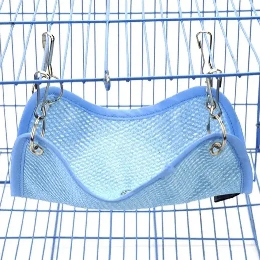 ＊新品＊ハムスター用 ハンモック 　Mサイズ　イエロー　 ピンク　ブルー　 吊りベッド　 ハムスター　 子猫　 メッシュ　 夏用 　通気性◎ G173