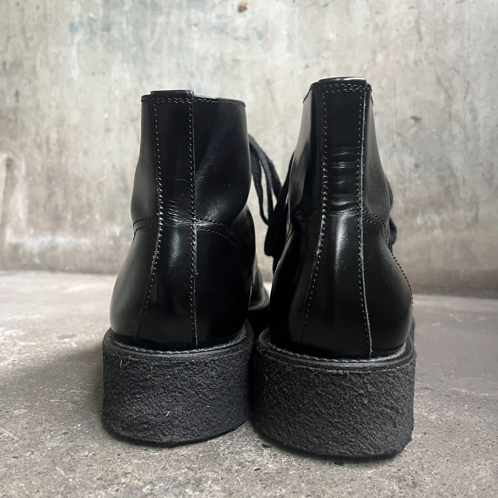 Yohjiyamamoto GLASS LEATHER DEMI BOOTS