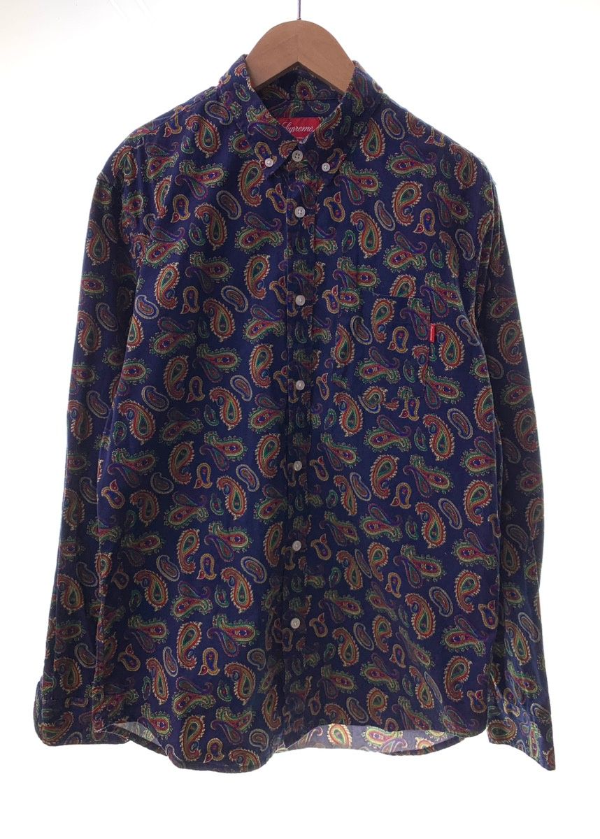 シュプリーム SUPREME Paisley Brushed Twill Long Sleeve L/S Botton 