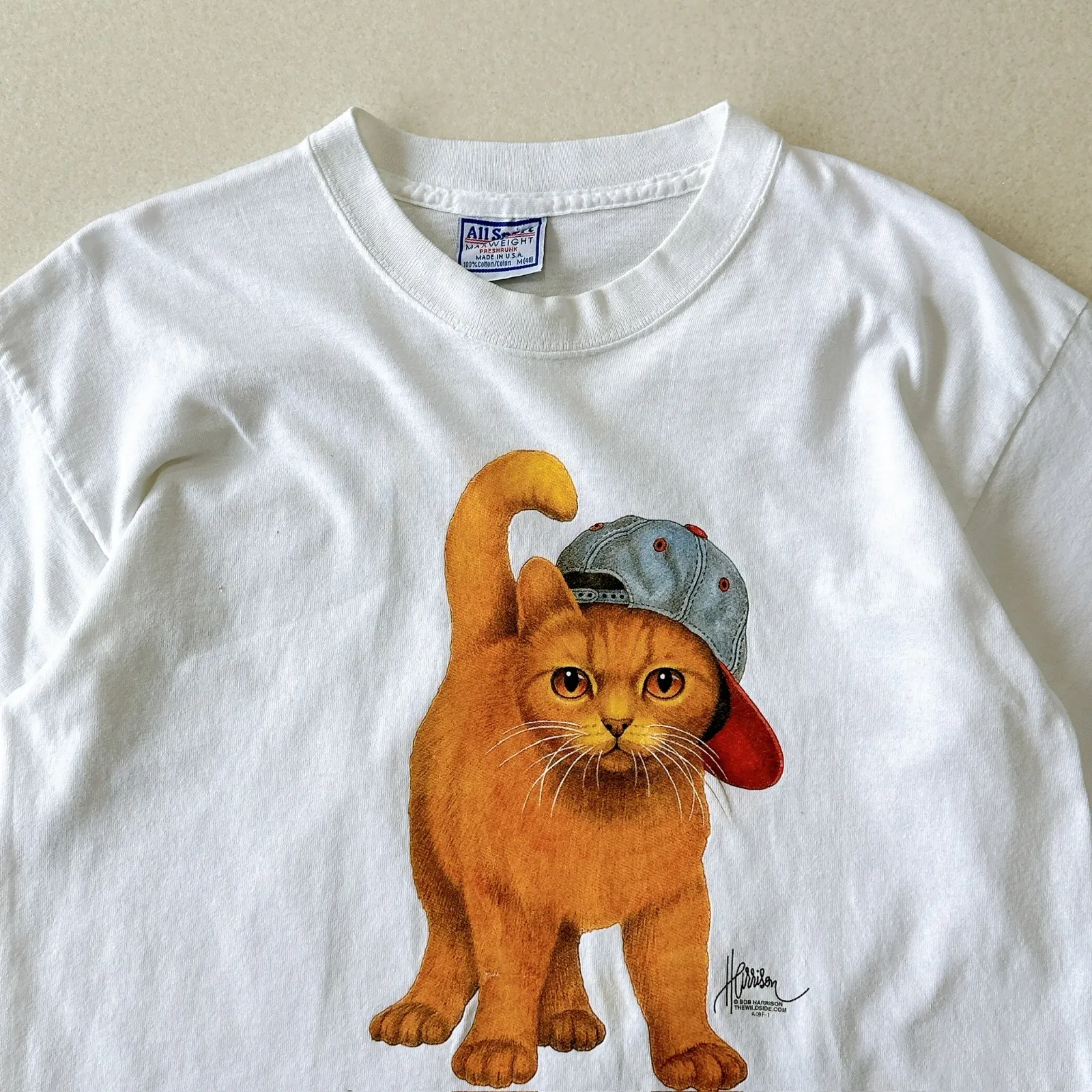 【USA製】90s BOB HARRISON プリント Tシャツ 猫 アニマル 楽天市場】90s USA製 ☆ ボブ ハリソン 猫 アニマル アート 両面