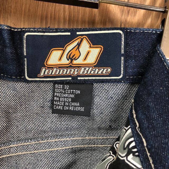 90s VINTAGE JOHNNY BLAZE ヒップホップスタイル デニムカーゴ