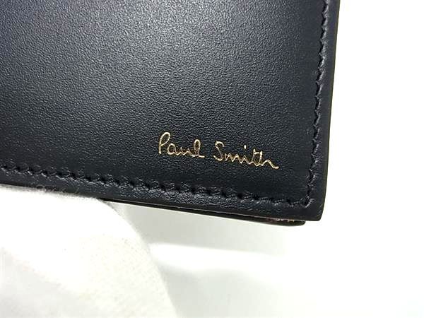 ■新品■未使用■ Paul Smith ポールスミス レザー 二つ折り 財布 ウォレット ブラック系 AY8227