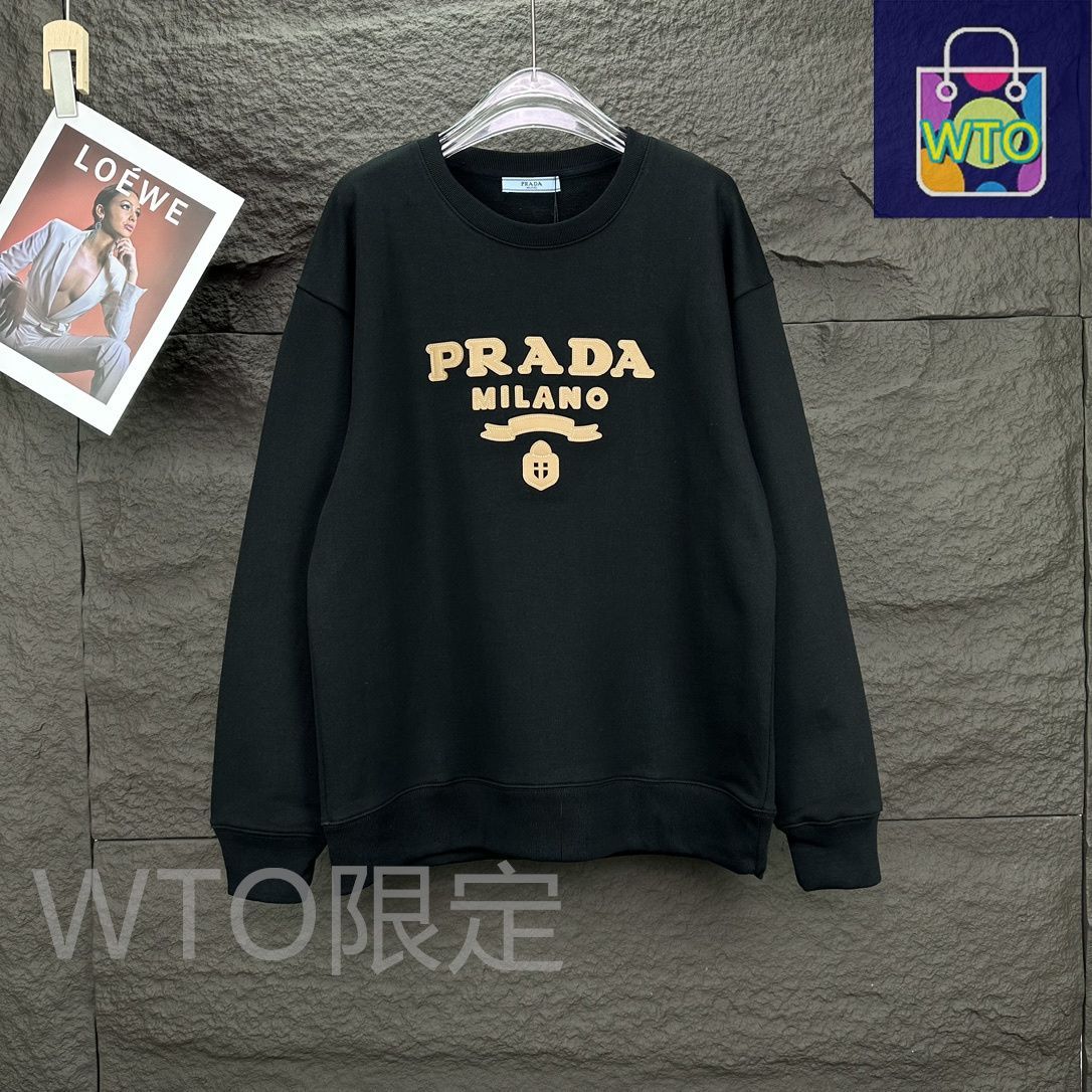本日限定特価】PRADA メンズ＆レディース スウェットシャツ ロゴ