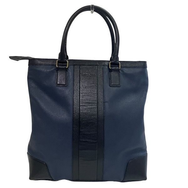 コーチ COACH F71640 ネイビー×ブラック レザー バッグ トートバッグ メンズ
