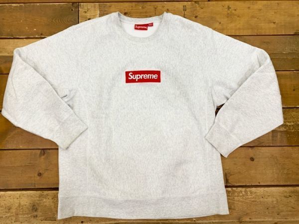 T28☆Supreme/シュプリーム 18AW BOX LOGO CREWNECK AshGrey ボックス