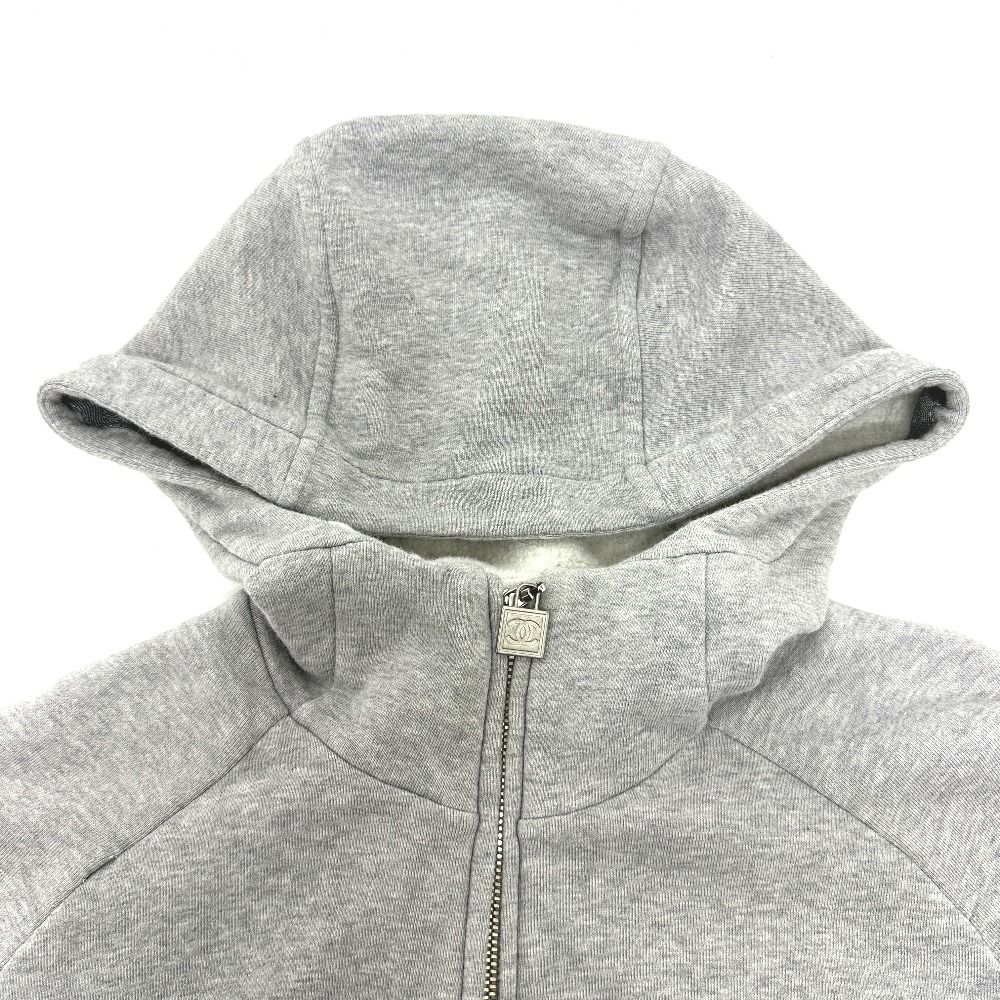 MORINE様シャネル CHANEL パーカー ロゴ 刺繍 リブ 40 グレー CHANEL シャネル パーカー CC ココマーク P37996 コットン - メルカリ