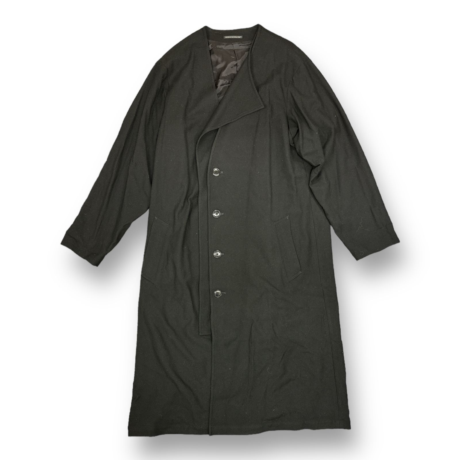 YOHJI YAMAMOTO pour homme WOOL FLANNEL M-LEFT FRONT LAYERED D ...