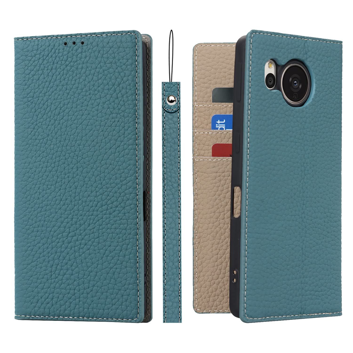 【新着商品】プラス センス7 アクオス シャープ 携帯カバー スマホケース 手作り柔らかい 内蔵マグネット スタンド機能 ストラップ付 カード収納 Plus Plus ヘッドフォンケーブル 7 Sense aquos SHA