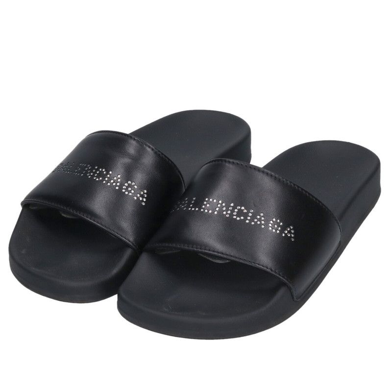 直営店☆BALENCIAGA☆POOL SLIDE ラインストーン付き サンダル 国内発送☆BALENCIAGA】POOL SLIDE サンダル ラインストーン