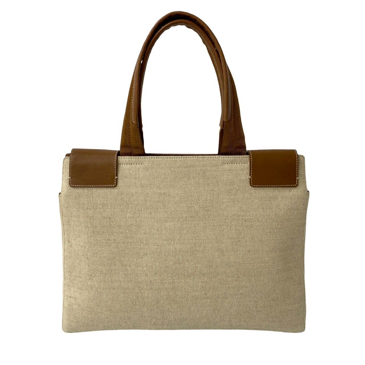 ⭐美品⭐PRADA 三角ロゴ ブラウン レザー トートバッグ 極 美品 希少品 PRADA プラダ 三角 ロゴ 金具 キャンバス レザー 本革