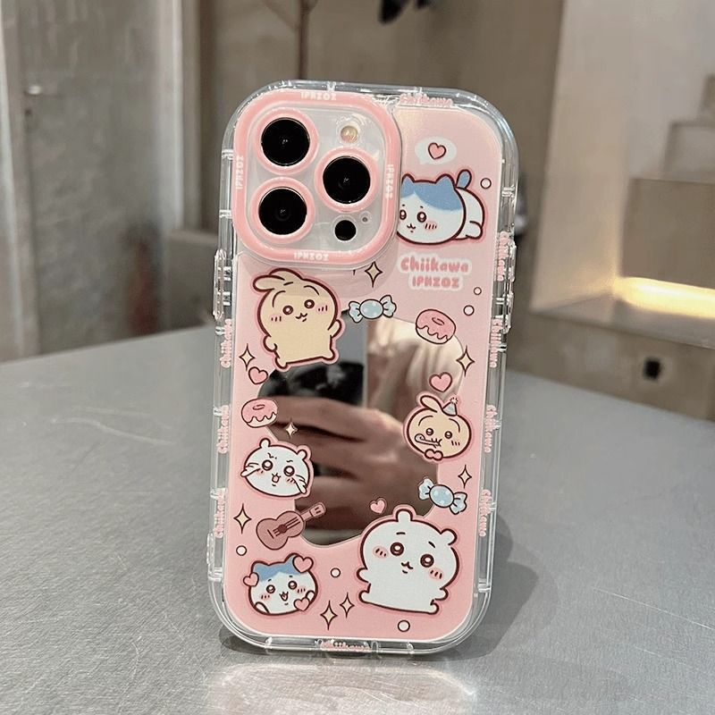 ちいかわ  ハチワレ うさぎ iphone16ケース ミラーケース