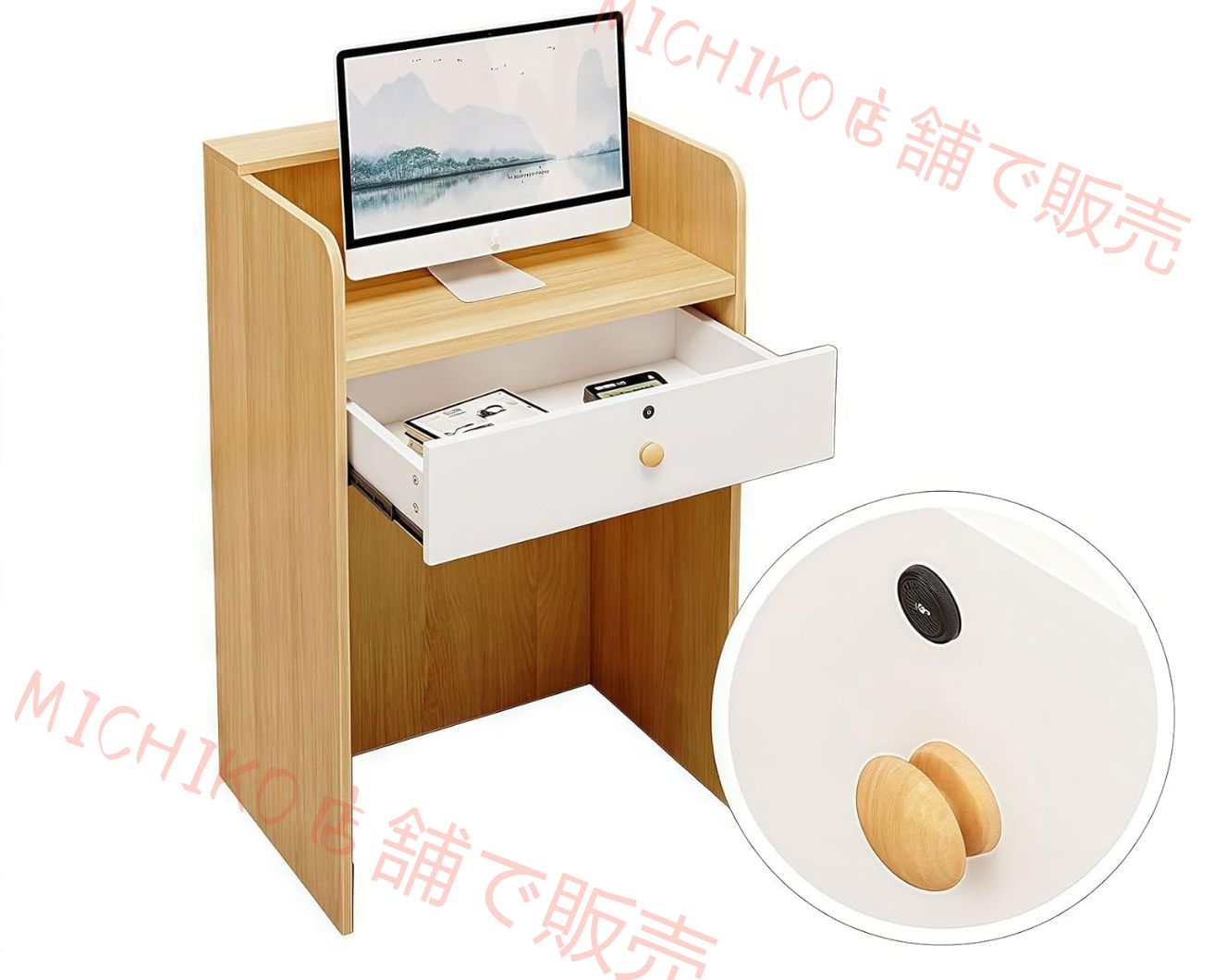 ケータリングショップ ライト付き小型レジカウンター レストラン ファーストフードレストラン 小さなレストランショップ バーカウンター 耳かきホール レジ ネイルショップ 受付 ミルクティーショップ フロント