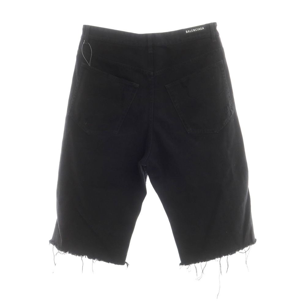 BALENCIAGA ロゴ刺繍 黒 スウェット ブラック ショートパンツ S BALENCIAGA ロゴ刺繍 黒 スウェット ブラック ショートパンツ S