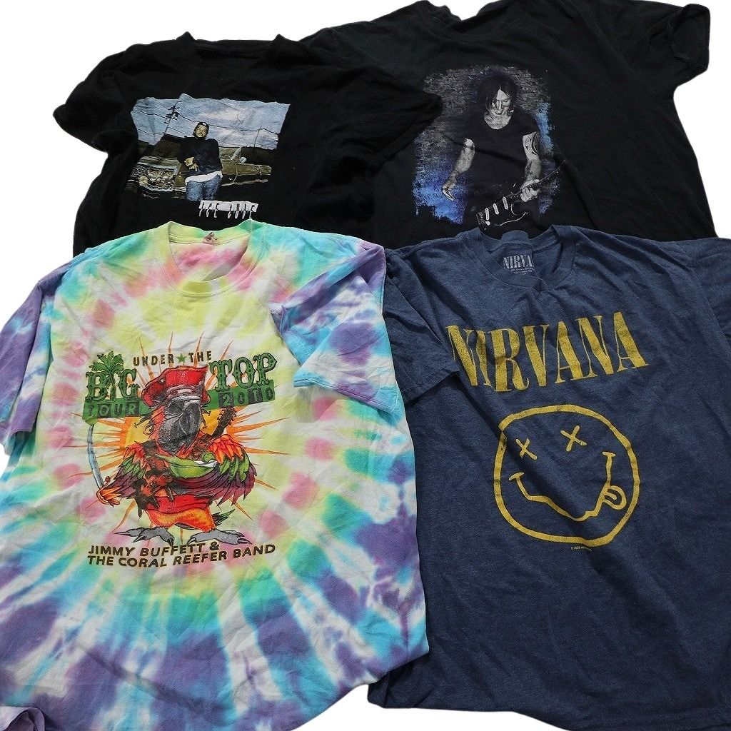 古着卸 まとめ売り 音楽・バンド 半袖Tシャツ 16枚セット (メンズ 2XL  