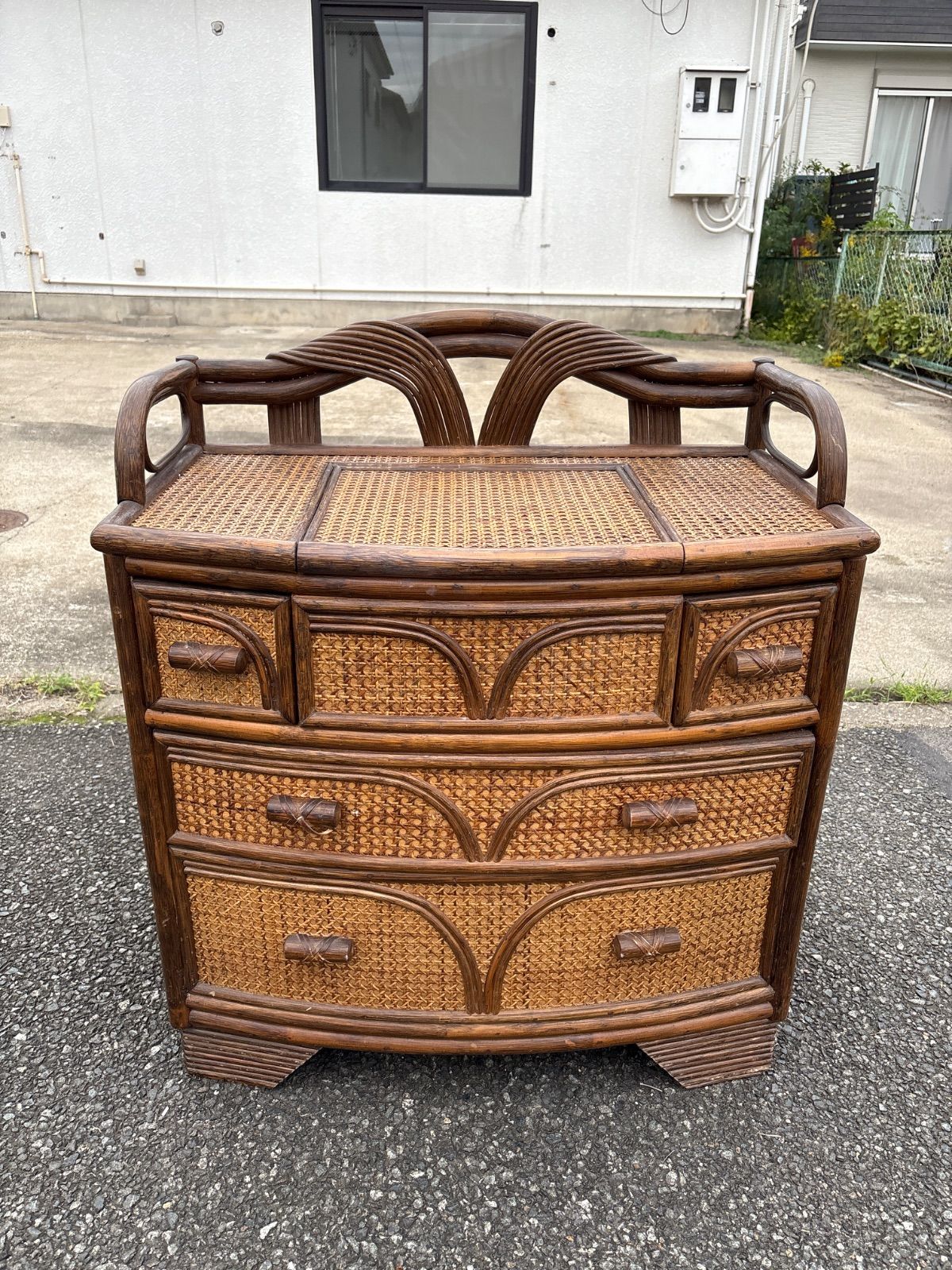 ニトリ ドレッサー 三面鏡タイプ＆スツール付き ✩.*˚ ダークブラウン