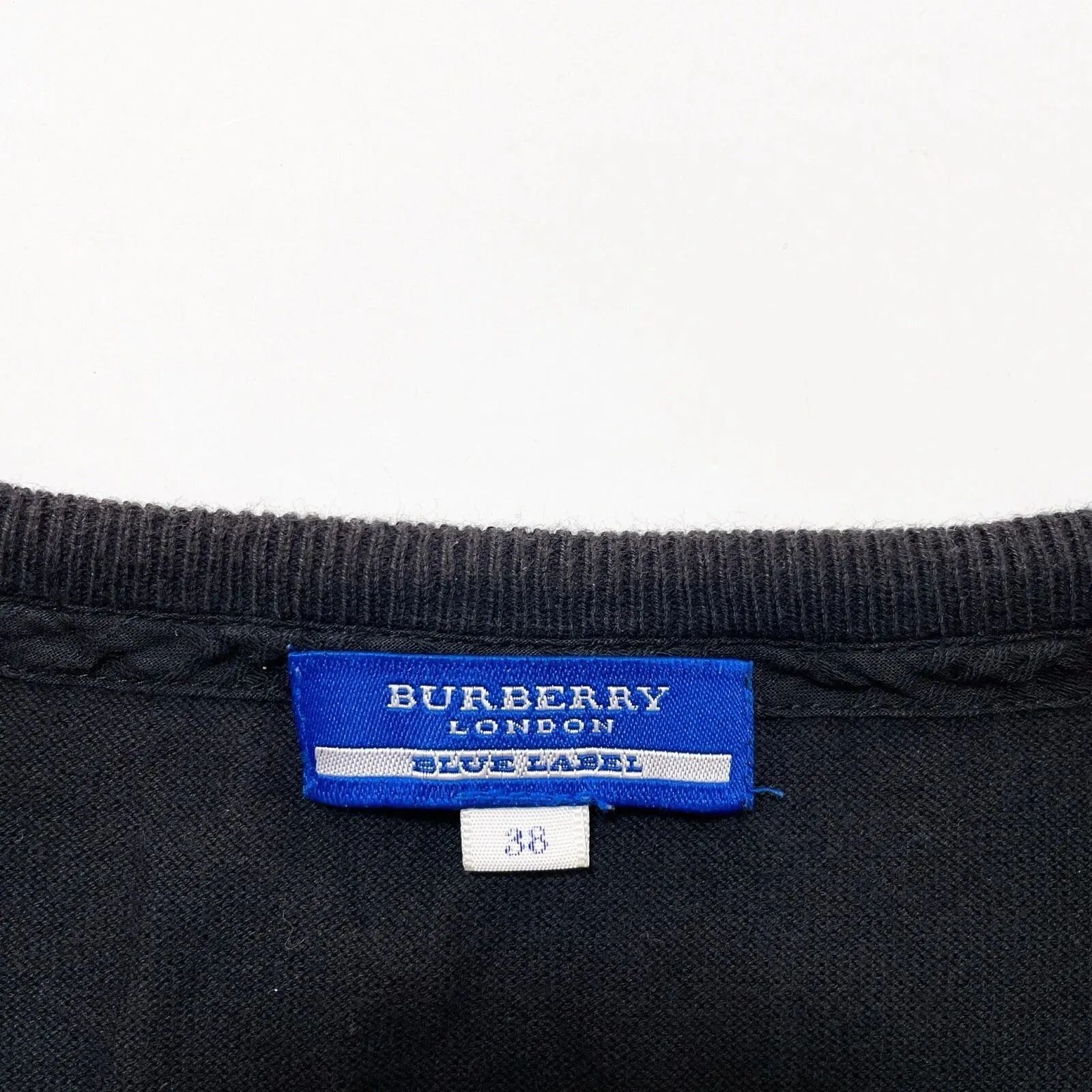 BURBERRY BLUE LABEL バーバリーブルーレーベル ホースロゴ刺繍 ニット 