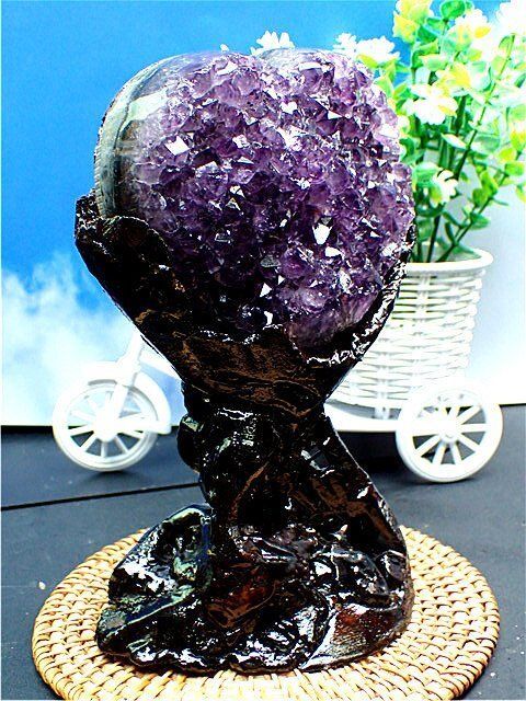 AAA級家庭円満 天然ウルグアイ産アメジスト原石YT2G3 334G39D