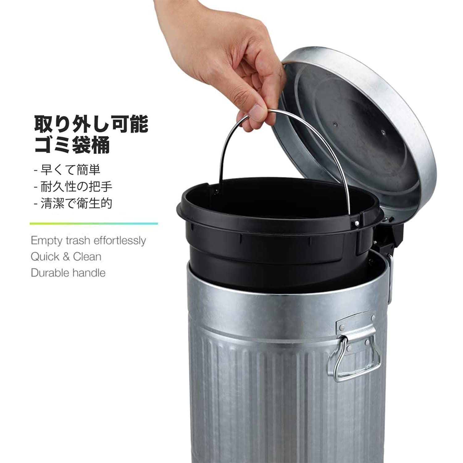 新着商品】洗面所用 寝室用 オフィス用 ごみ箱 ごみ箱 5L, 場所とら