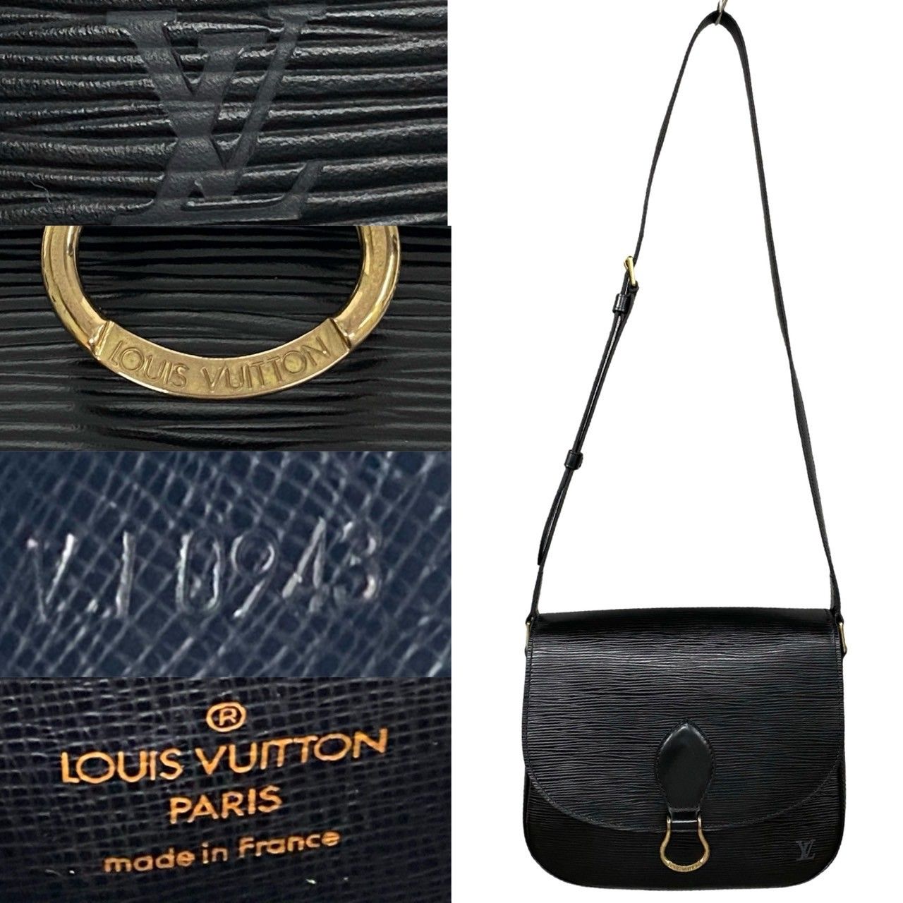 極 美品 LOUIS VUITTON ルイヴィトン ヴィンテージ サンクルー GM エピ レザー 本革 ショルダーバッグ ポシェット ブラック  ノワール 24593 - メルカリ