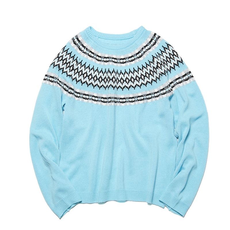 uniform experiment スター ボーダー ニット　3 SOPH. | BRUSHED BORDER SWEATER(2 BLUE):