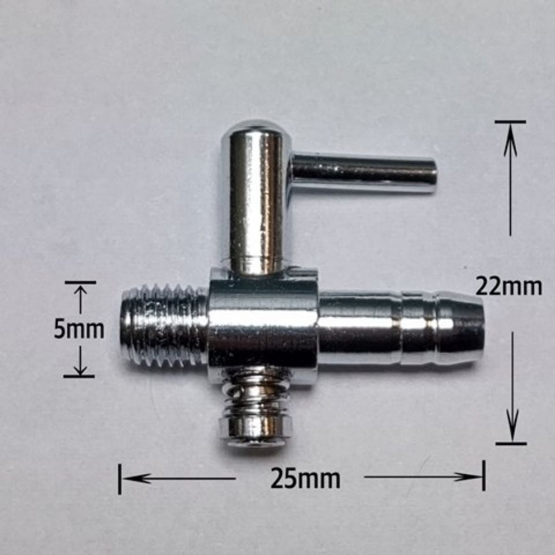 1個 一方コック エアーチューブ 6mm エアーレーション ストーン