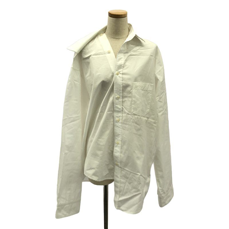BALENCIAGA / バレンシアガ | アシンメトリー ツイステッド シャツ ブラウス | XS | ホワイト | レディース BALENCIAGA / バレンシアガ | アシンメトリー ツイステッド シャツ
