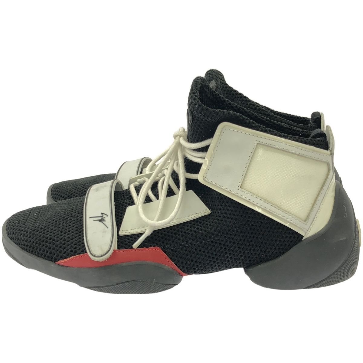 メッシュレザーコンビ スニーカー ブラック/ホワイト メッシュレザーコンビ スニーカー ブラック/ホワイト