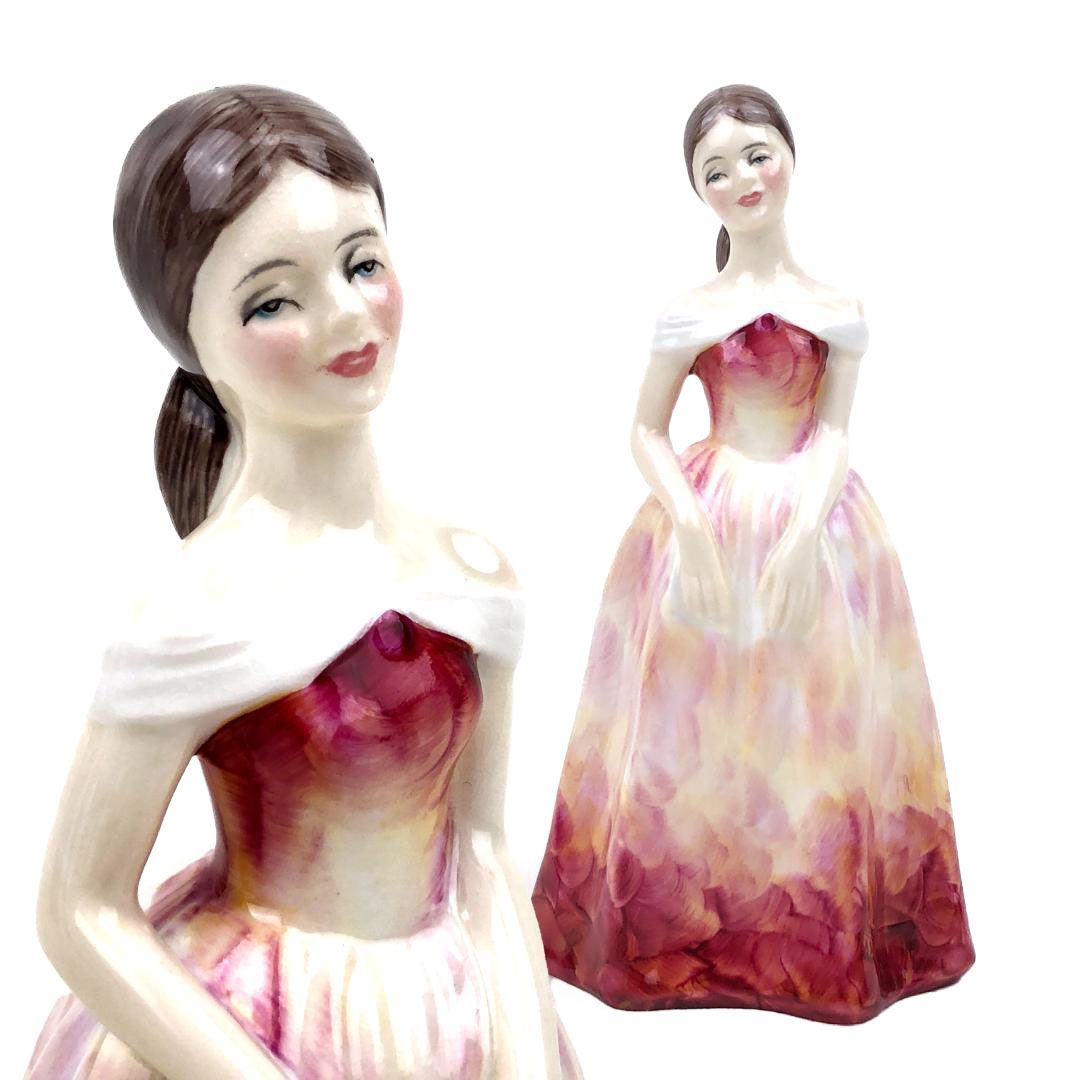 【1976年製】フランチェスカ／イギリス製 ボーンチャイナ 女性 陶器製人形 1976年製】フランチェスカ／イギリス製 ボーンチャイナ 女性