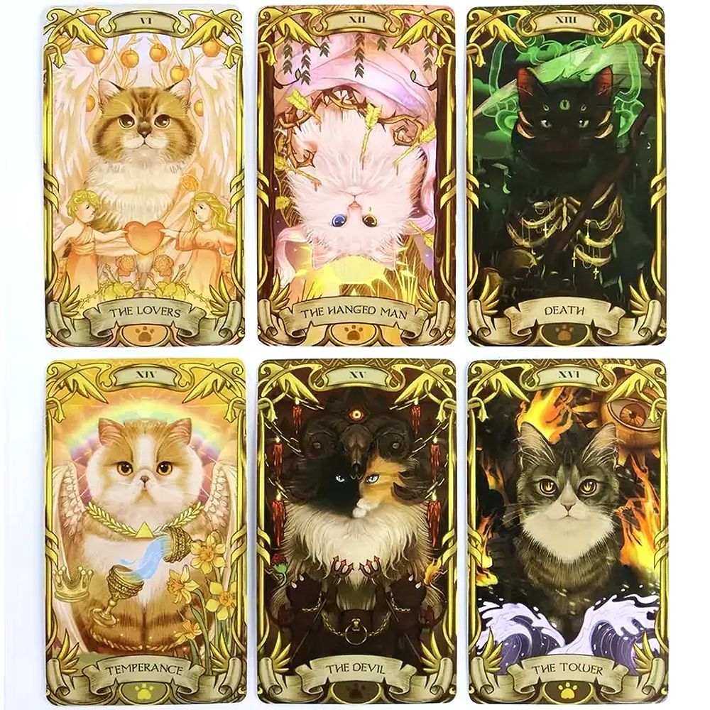 ✨銀縁✨可愛すぎて癒される♡フランスの猫ちゃんタロットカード・オラクルカード Amazon.co.jp: 銀縁可愛すぎて癒されるフランスの猫ちゃん