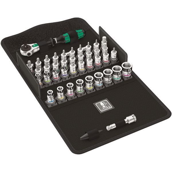 WERA ヴェラ 差込角1|4DR 42点組 保持機能付き ソケットレンチ セット 003755 工具 ツール DIY 作業工具 道具 レンチ